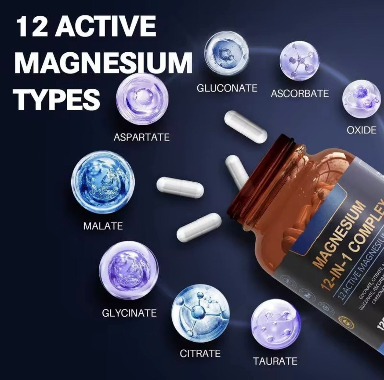 Magnesium 12-in-1 Complex – 700 mg | 120 Capsules