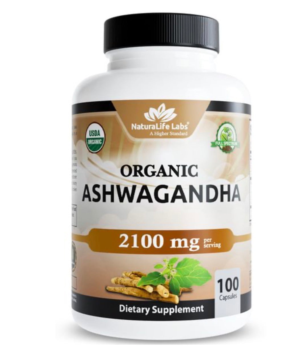 Organic Ashwagandha 2100mg -100 capsules
